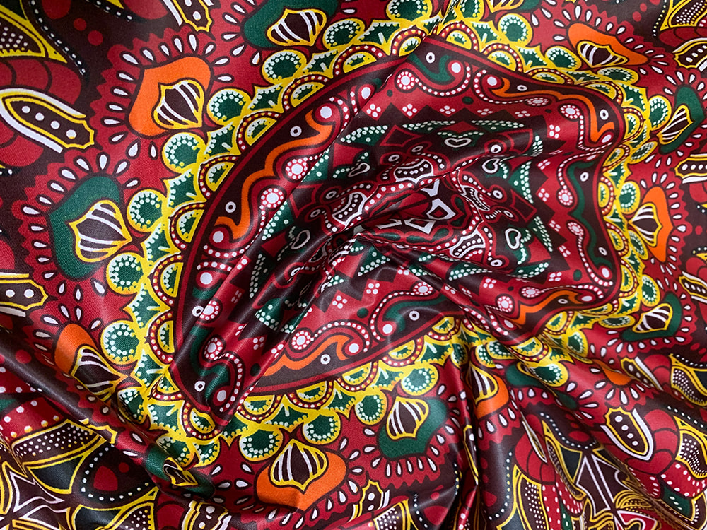 Tissu de cire africain en polyester